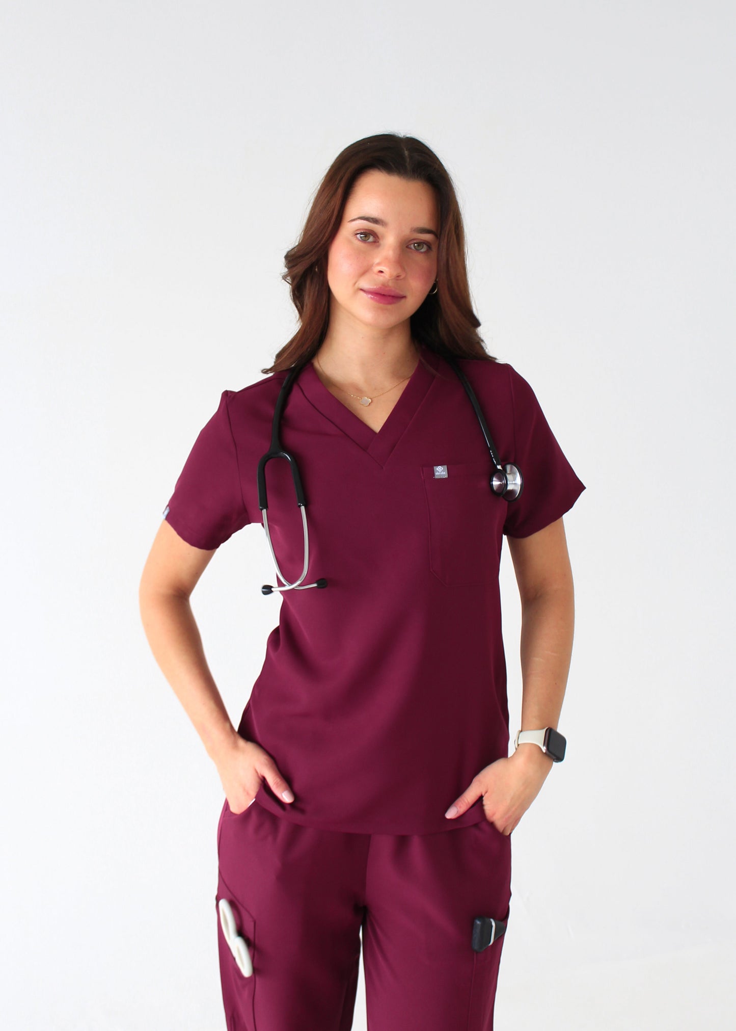 Classic One-Pocket Scrub Top