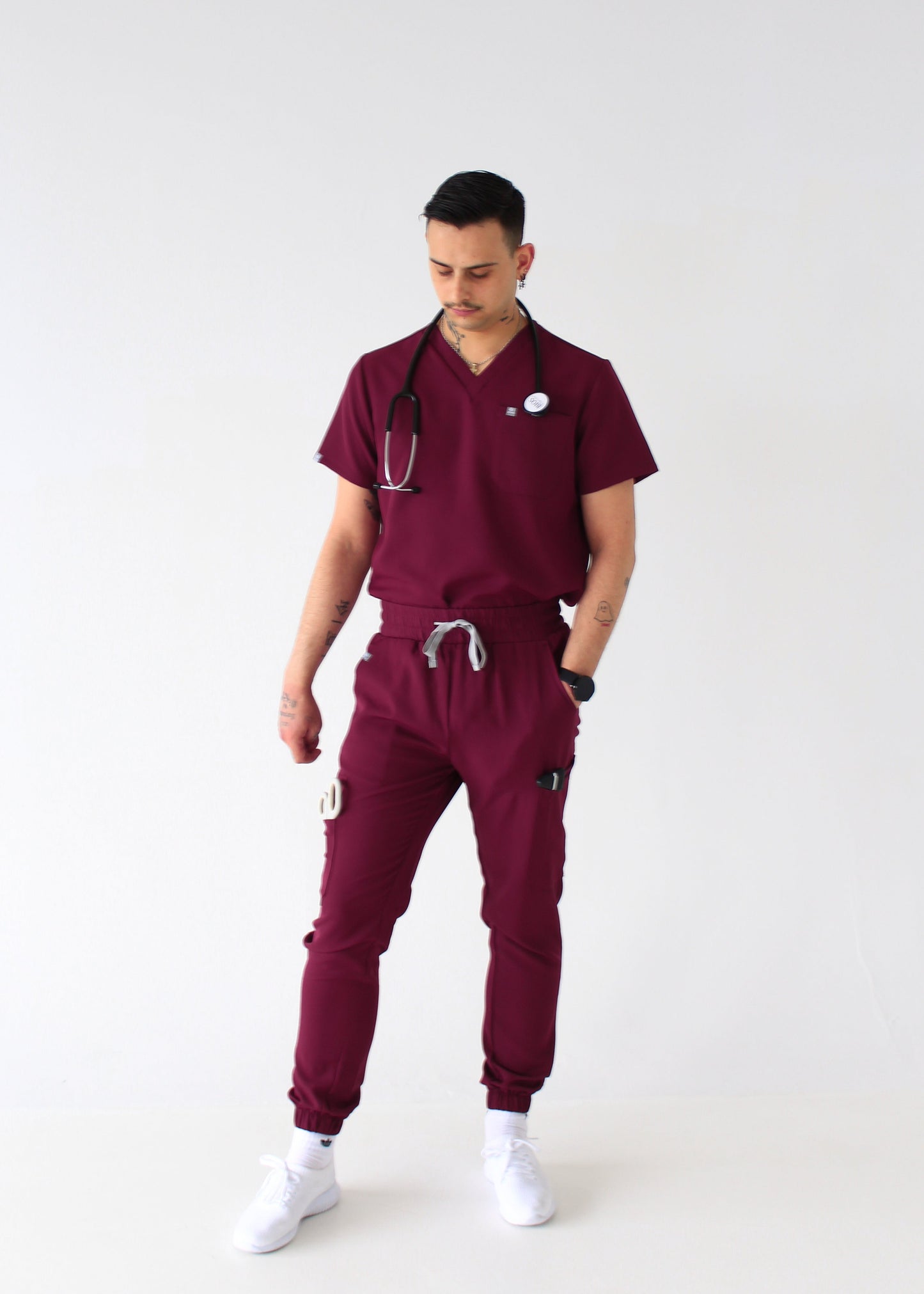 Traditional One-Pocket Scrub Top