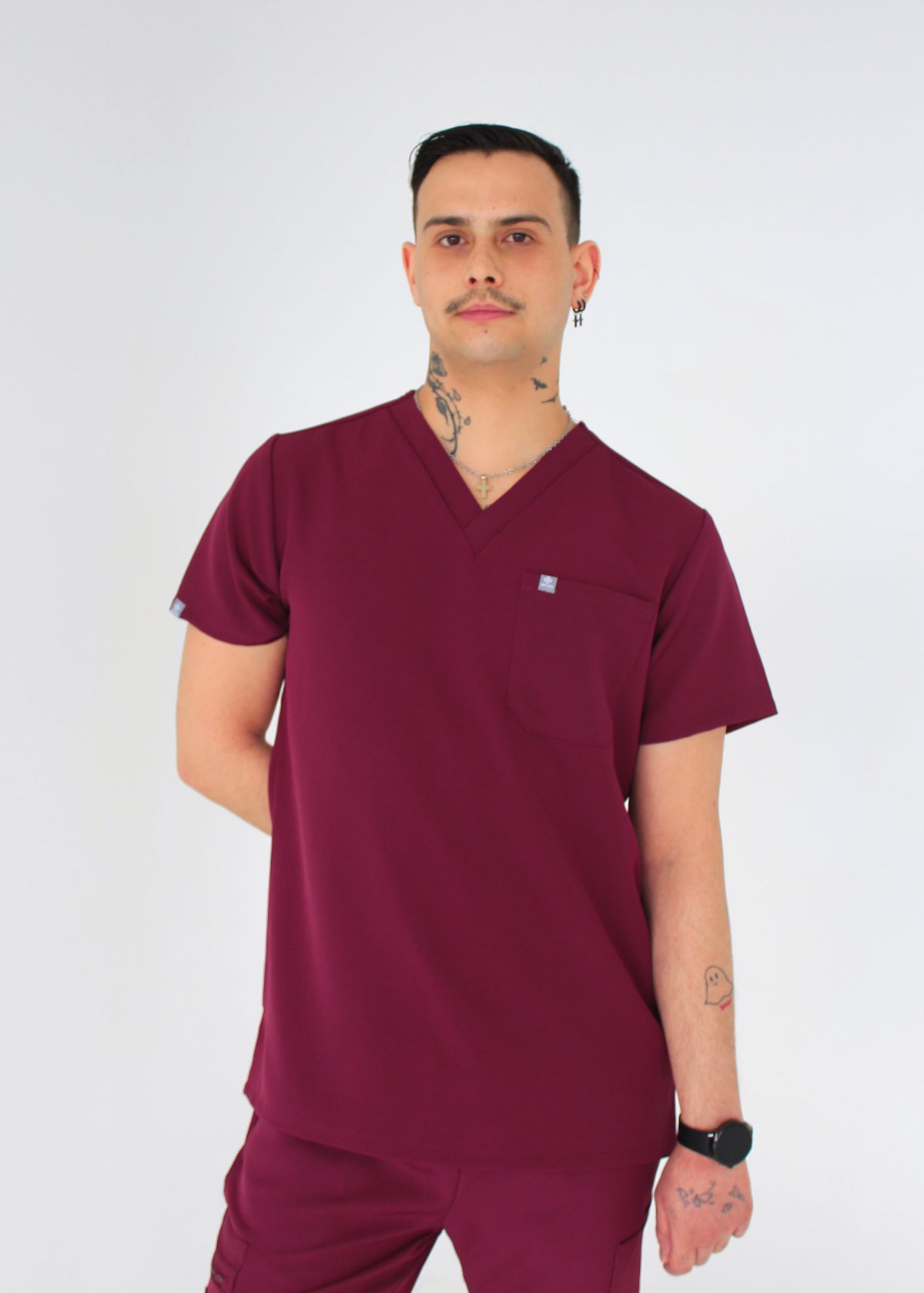Traditional One-Pocket Scrub Top