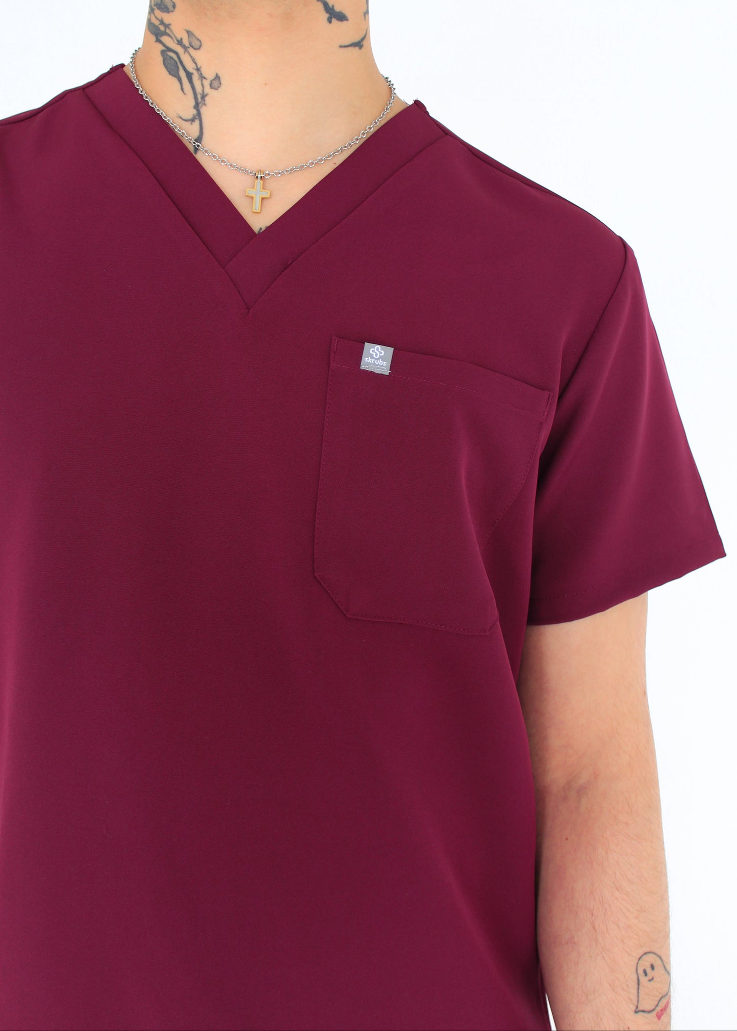 Traditional One-Pocket Scrub Top